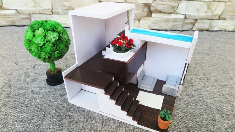 How To Make House  -  Foam Board architectural models. Dollhouse .  Miniature Crafts