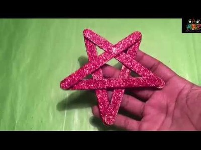 How to make Ice Cream stick STAR DIY Popsicle star & happy new year Special