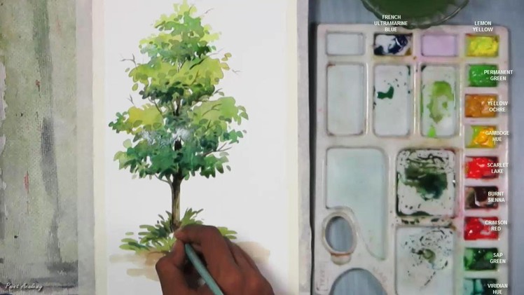 How to Paint A Tree in Watercolor | Episode-2