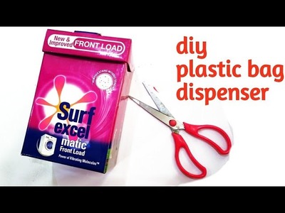 How to transform surf excel box into plastic bag diy dispenser.plastic cover organizer cardboard box