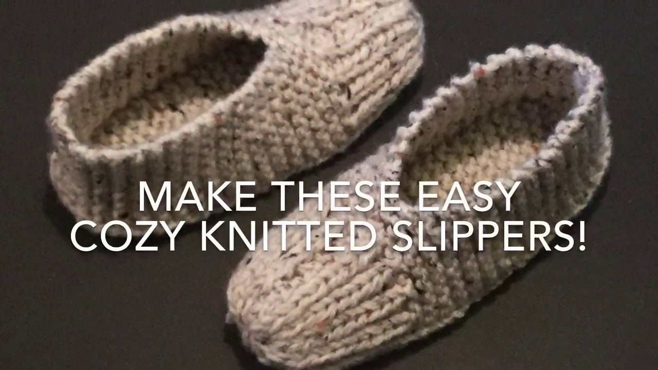 Beginners, KNITTED SLIPPERS EASY FOR BEGINNERS, Uncinetto
