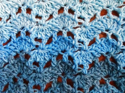 Lacy Ripple 3 Crochet Stitch - Right Handed Crochet Tutorial