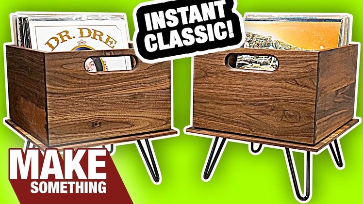 Let's Make Some Classic Style Wood Record Crates | Woodworking Project