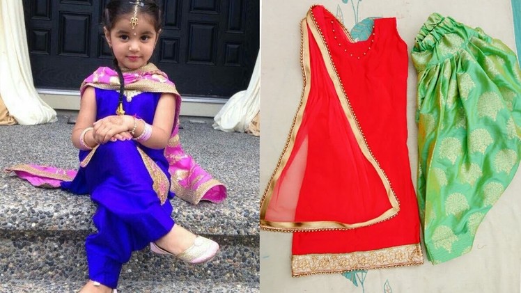 Little girl Full Patiala suit making