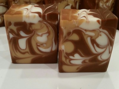 Making and Cutting Vanilla Carmel Coffee scented Cold Process Soap