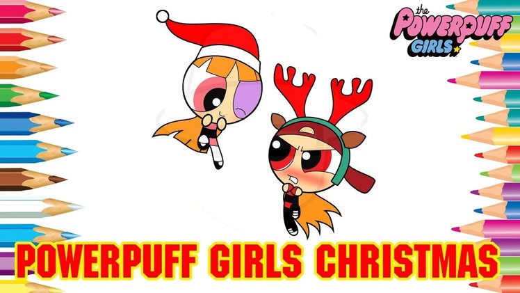Merry Christmas with PPG Blossom and Brick | Powerpuff Girls Christmas | Learn Easy Drawing #176