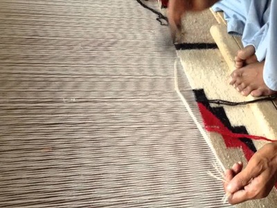 Navajo Design Rugs Being Hand Woven in Pakistan