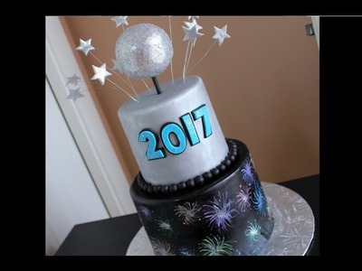 New Years Eve Cake Tutorial Collaboration