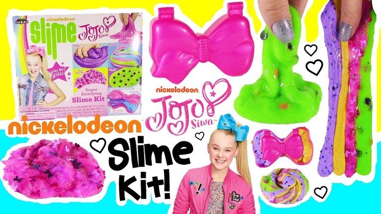 Nickelodeon DIY JoJo Siwa SLIME Kit! Make Rainbow & Giggly Slime! JoJo Bow Slime Storage Case! FUN