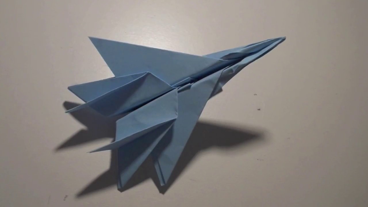 Origami comment faire un avion  en papier  F 15
