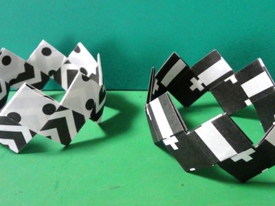 Origami crown bracelet 折り紙 クラウンブレスレットの折り方