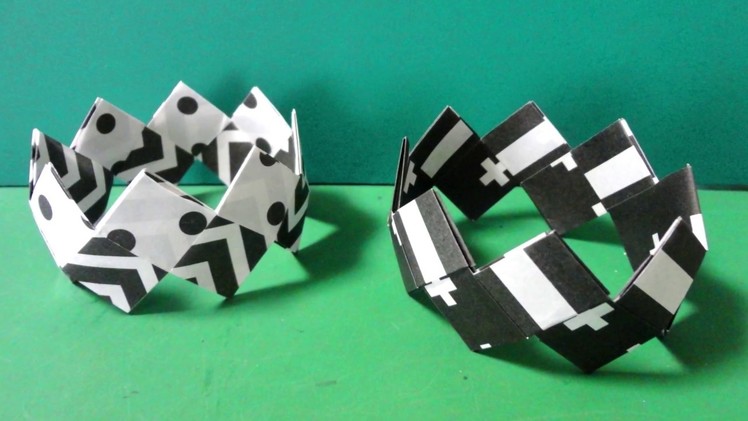 Origami crown bracelet 折り紙 クラウンブレスレットの折り方