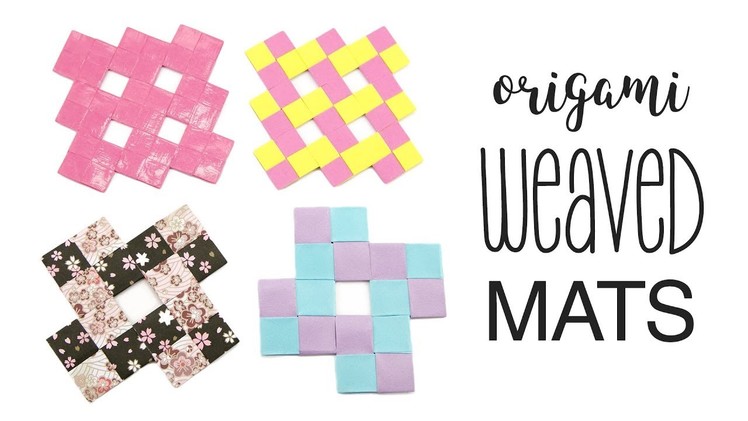 Origami Weaved Mats Tutorial - Coasters. Placemats - Paper Kawaii