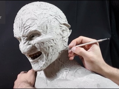 Sculpting Freddy Krueger - timelapse sculpt and airbrush demo