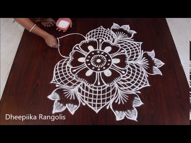 Simple and easy rangoli II sankranthi muggulu II free hand kolam