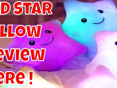 Star Shaped Glowing LED Pillow 7 Color Changing Light Up Review by ThinkUnBoxing