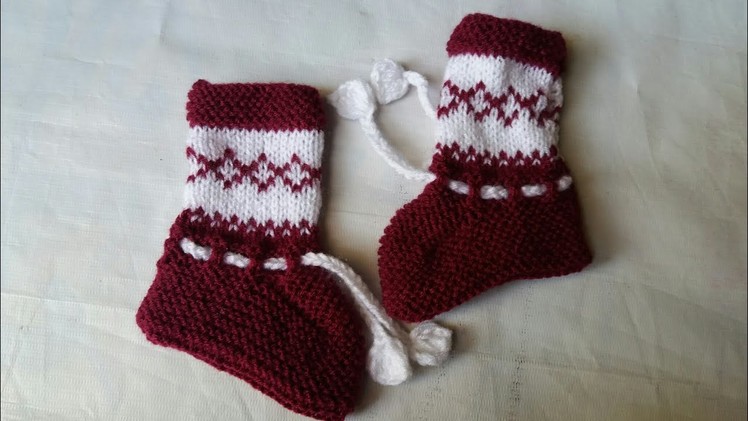 Two colour socks knitting design