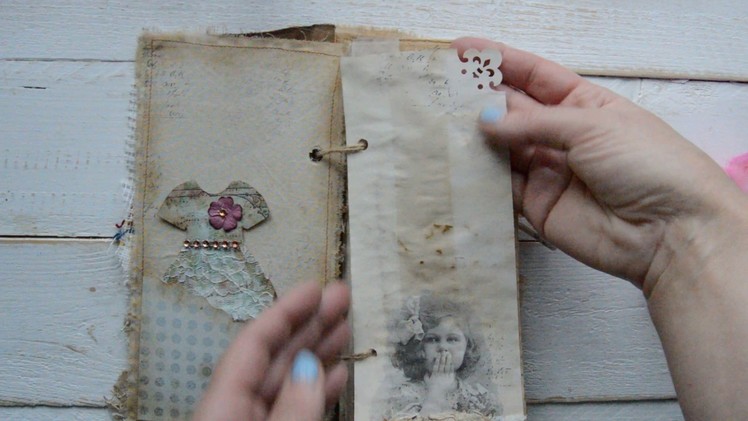Vintage style junk journal "Sweet memories ".