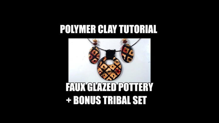 225 Polymer clay tutorial - faux glazed pottery technique + bonus