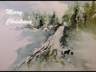 A Merry Christmas and Happy Holiday Watercolor