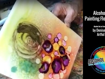 Alcohol Ink Painting Flower Vase