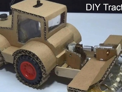 Amazing RC Tractor! How to make Powerful Farm Tractor from Cardboard