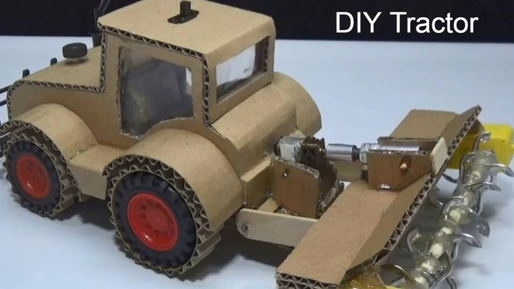 Amazing RC Tractor! How to make Powerful Farm Tractor from Cardboard