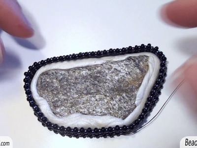 Bead bezeling a stone: Making of PART 1 - RAW bead bezel around a stone