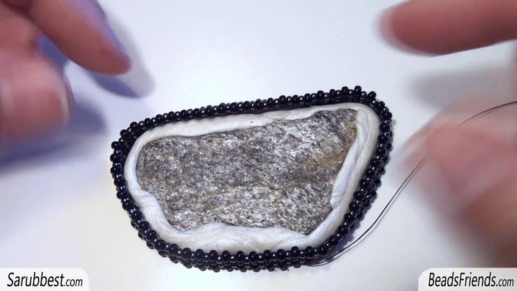 Bead bezeling a stone: Making of PART 1 - RAW bead bezel around a stone