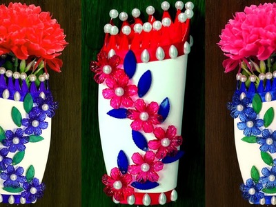 Best Out Of Waste Shampoo Bottle Transformed To Decorative Flower Vase - DIY Room Decor Ideas