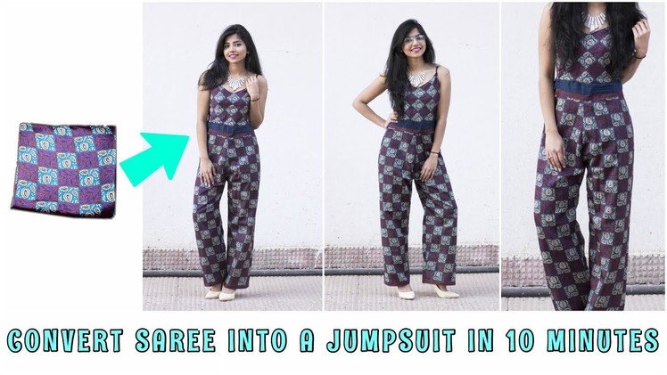 Convert Saree Into A Jumpsuit In 10 Minutes