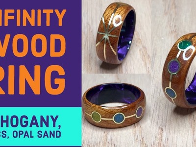 Creating an Infinity Ring with Mahogany, Brass, and Opal Sand (GIVEAWAY)