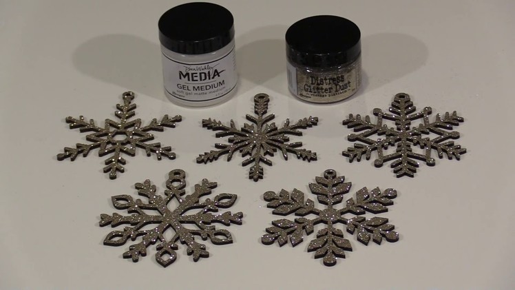 Creating Glittered Christmas Snowflakes - 2017 by Joggles.com