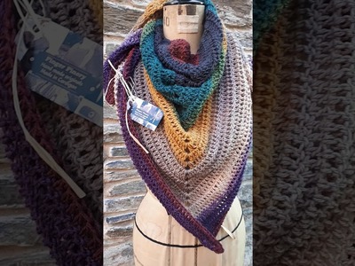Crochet bandana triangle shawl