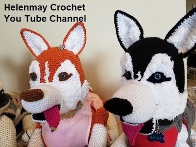Crochet Large Amigurumi Siberian Husky Dog Part 1 of 4 DIY Video Tutorial
