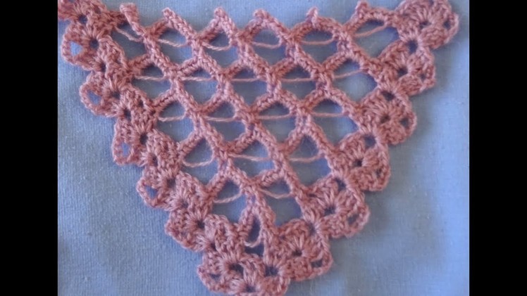 Crochet Pattern * PRETTY ANF EASY CROCHET PATTERN FOR A SHAWL ^