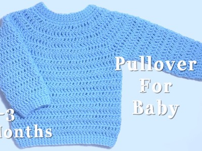 Crochet pullover sweater for baby 0-3 months #112