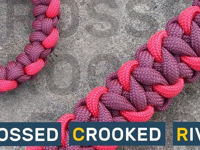 Crossed Crooked River Bar Paracord Bracelet