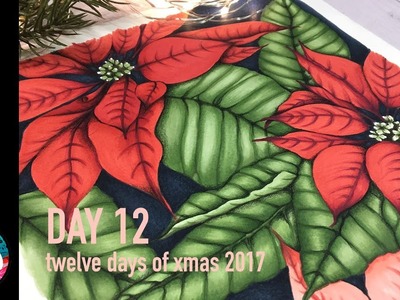 Day 12 "poinsettias" coloring page