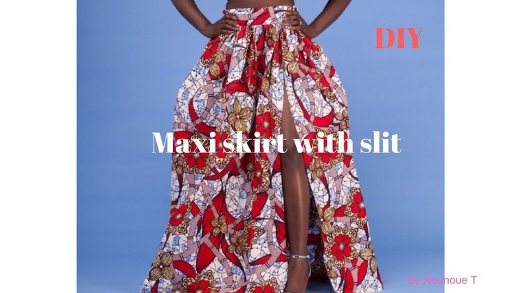 DIY: Maxi skirt with split