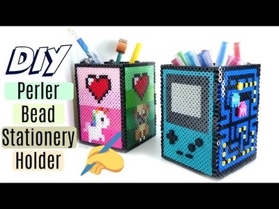 DIY Perler Bead Stationery Holder (Video Game Theme)