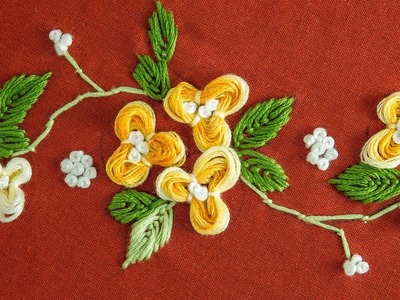 Easy DIY Flower: Hand Embroidery Pattern by HandiWorks