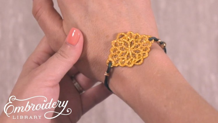 Embroidering Freestanding Lace Jewelry