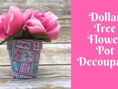 Everyday Crafting: Fabric Decoupage Dollar Tree Flower Pots