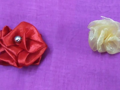 Fabric Rose flowers | no glue | in Hindi
