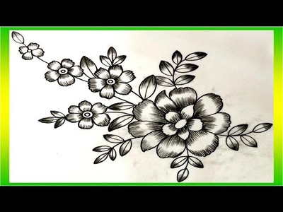 Flower Design with Pencil Shading