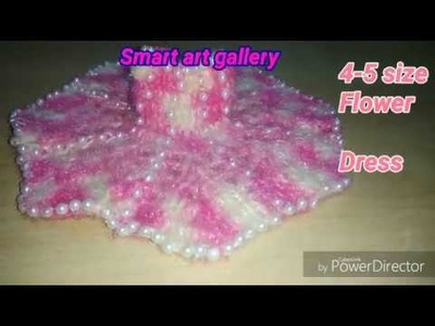 Flower dress with pearl size 4-5