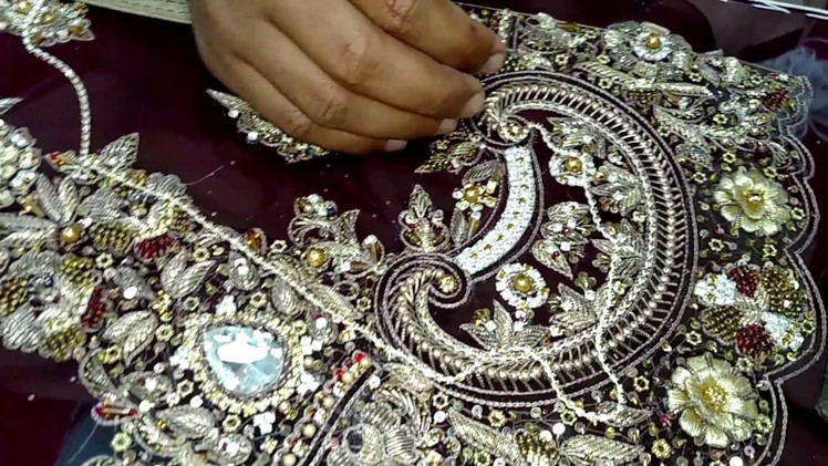 Hand embroidery latest design | Beautiful frock design for bridal | Hand embroidery ideas | HD 1-2