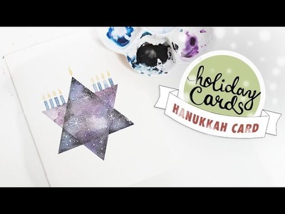 HOLIDAY CARD #6: Starry Hanukkah Galaxy Watercolor Tutorial