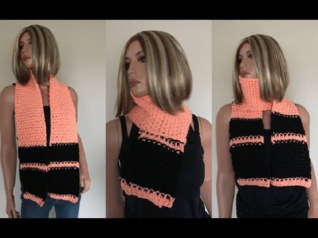 How to Crochet a Scarf Pattern #599│by ThePatternFamily